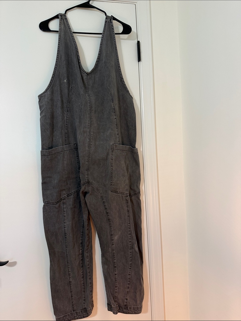We The Free charcoal gray utility jumpsuit
